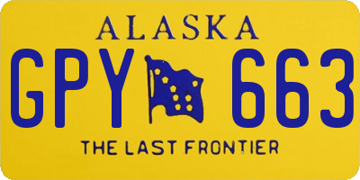 AK license plate GPY663