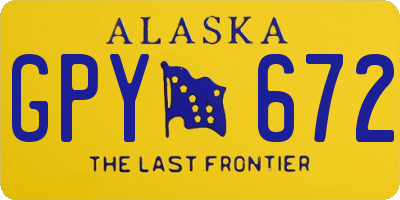 AK license plate GPY672