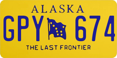 AK license plate GPY674