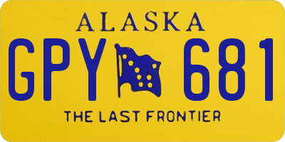 AK license plate GPY681