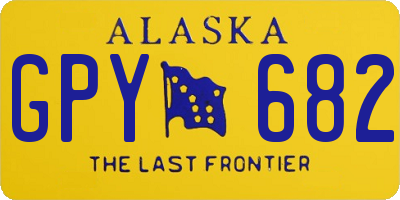 AK license plate GPY682