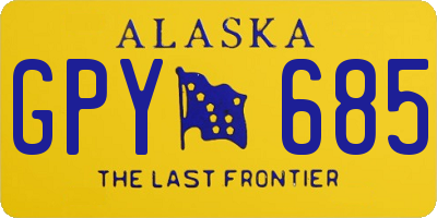 AK license plate GPY685