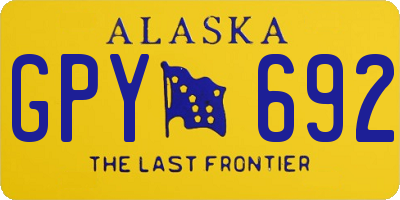 AK license plate GPY692