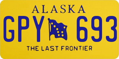 AK license plate GPY693