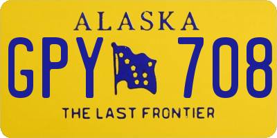 AK license plate GPY708