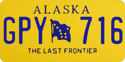 AK license plate GPY716