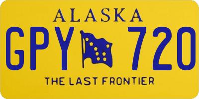 AK license plate GPY720