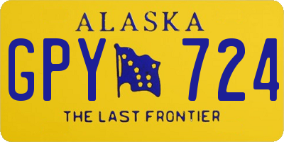 AK license plate GPY724