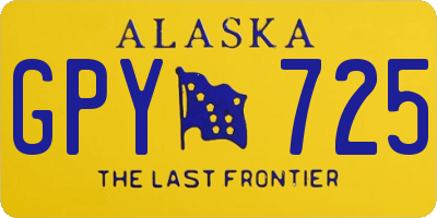 AK license plate GPY725