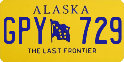 AK license plate GPY729