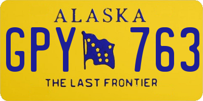 AK license plate GPY763