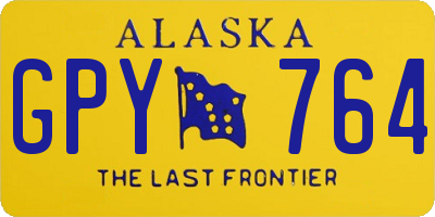 AK license plate GPY764