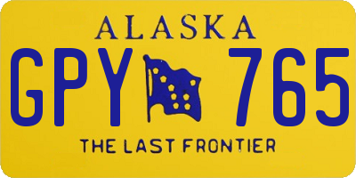 AK license plate GPY765