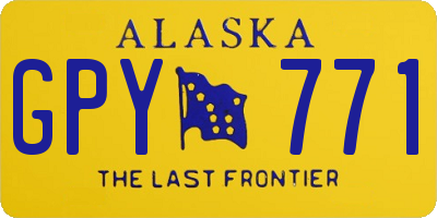 AK license plate GPY771