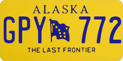 AK license plate GPY772