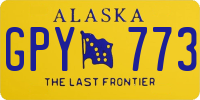 AK license plate GPY773