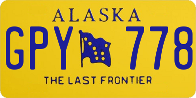 AK license plate GPY778