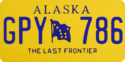 AK license plate GPY786