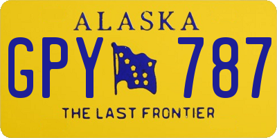 AK license plate GPY787