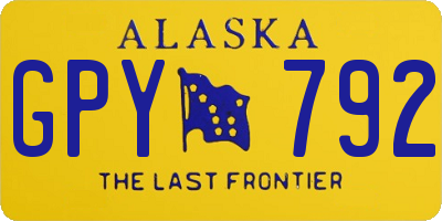 AK license plate GPY792