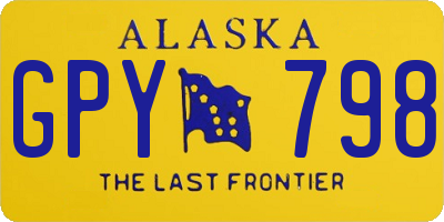 AK license plate GPY798