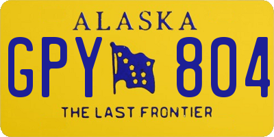 AK license plate GPY804