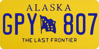 AK license plate GPY807