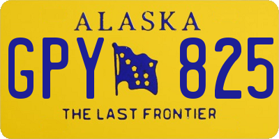 AK license plate GPY825