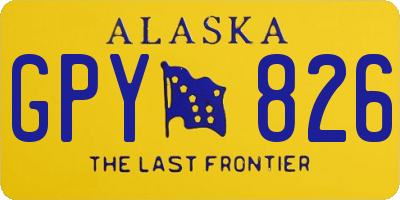 AK license plate GPY826