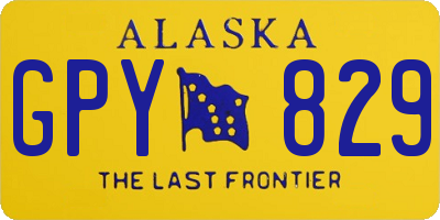 AK license plate GPY829