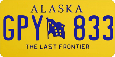 AK license plate GPY833