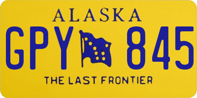 AK license plate GPY845