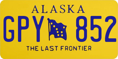 AK license plate GPY852