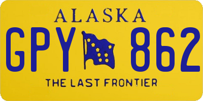 AK license plate GPY862