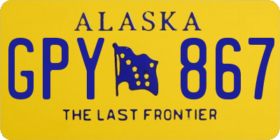 AK license plate GPY867