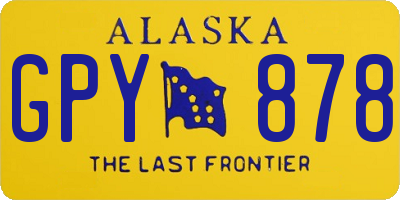 AK license plate GPY878