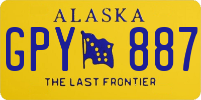 AK license plate GPY887