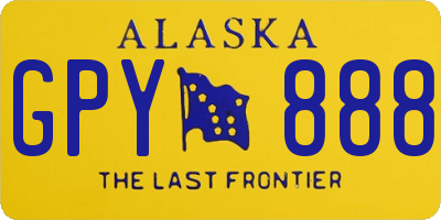 AK license plate GPY888