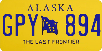 AK license plate GPY894