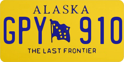 AK license plate GPY910