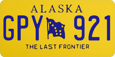 AK license plate GPY921