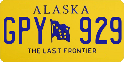 AK license plate GPY929
