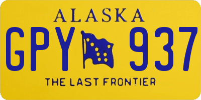 AK license plate GPY937