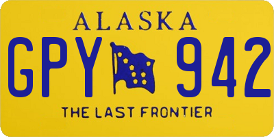 AK license plate GPY942