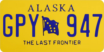AK license plate GPY947
