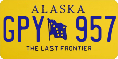 AK license plate GPY957