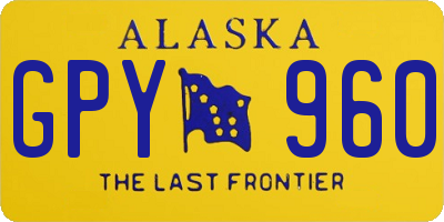 AK license plate GPY960