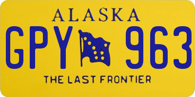AK license plate GPY963