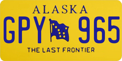 AK license plate GPY965