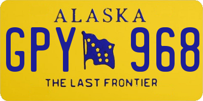 AK license plate GPY968
